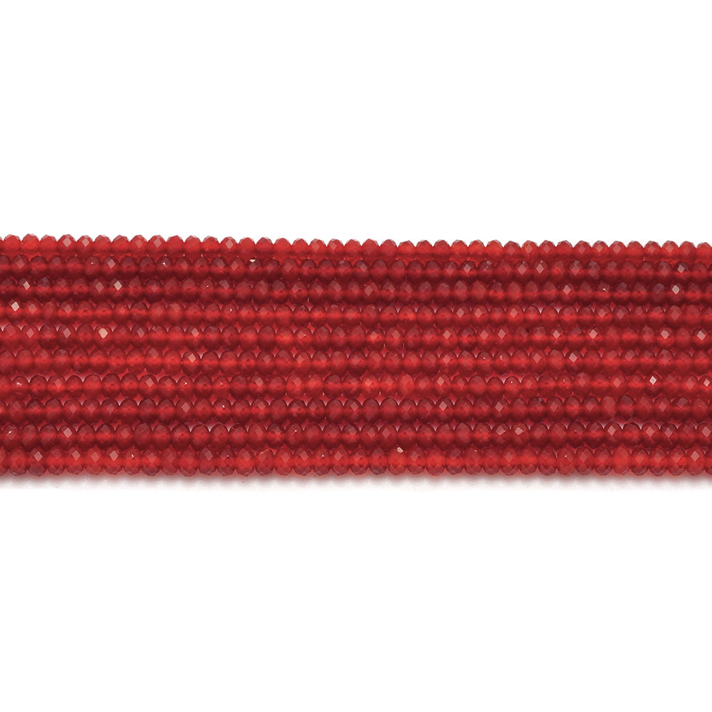 Red Agate roundel F 紅瑪瑙疊珠角度