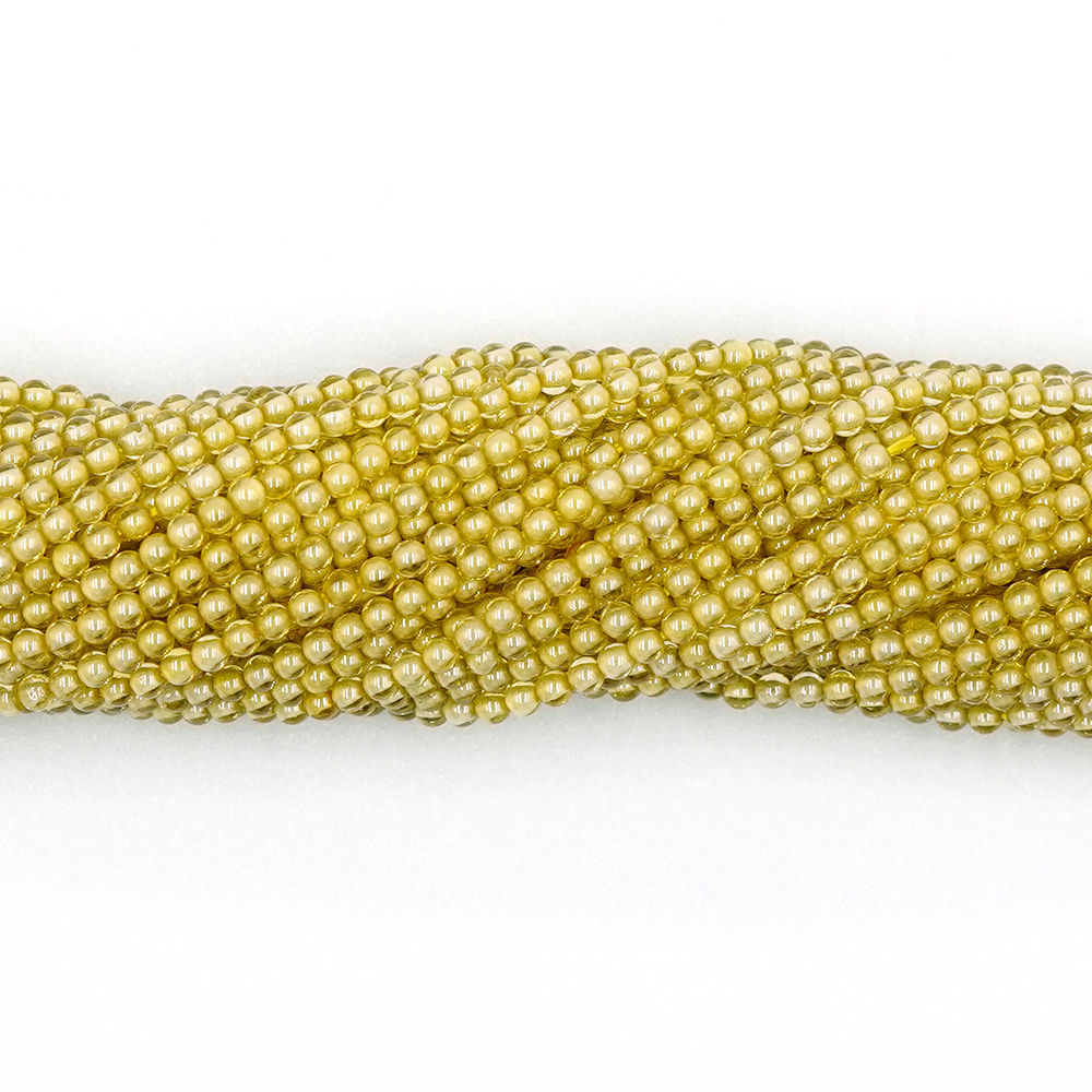 2mm/3mm/4mm Lemon CZ R 檸檬色鋯石圓珠