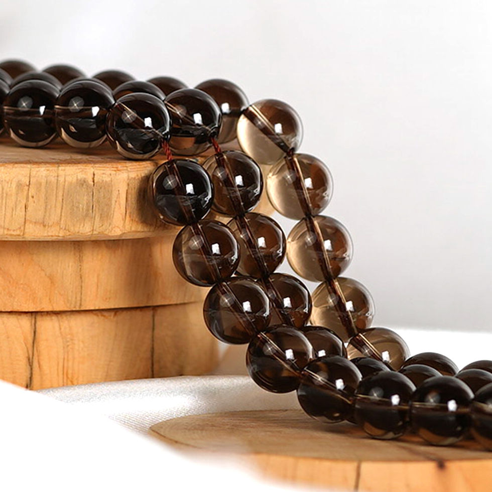 Thumbnail: 6mm/8mm/10mm/12mm Smoky quartz R 茶晶圓珠