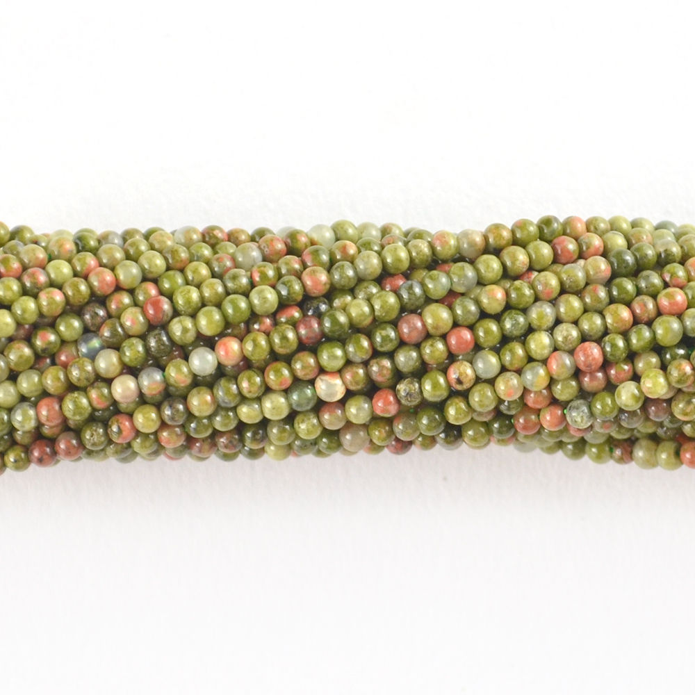 2mm/3mm/4mm Unakite R 花綠圓珠