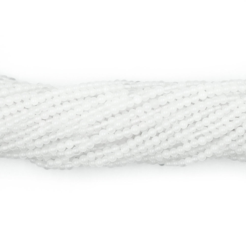 2mm/3mm/4mm White jade R 白玉圓珠