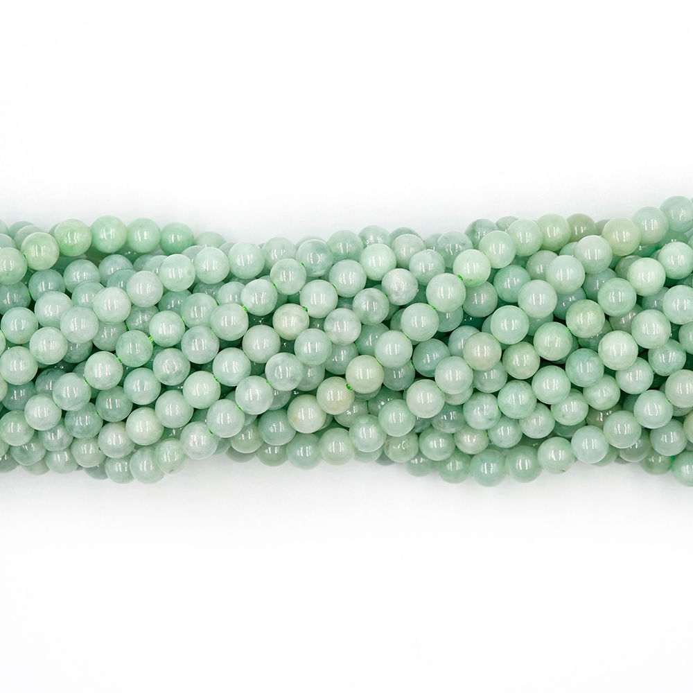 6mm/8mm/10mm/12mm Jadeite R 豆青玉圓珠