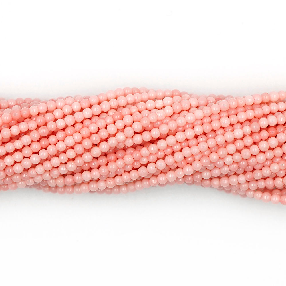 2mm/3mm/4mm Pink sea bamboo R 粉海竹圓珠