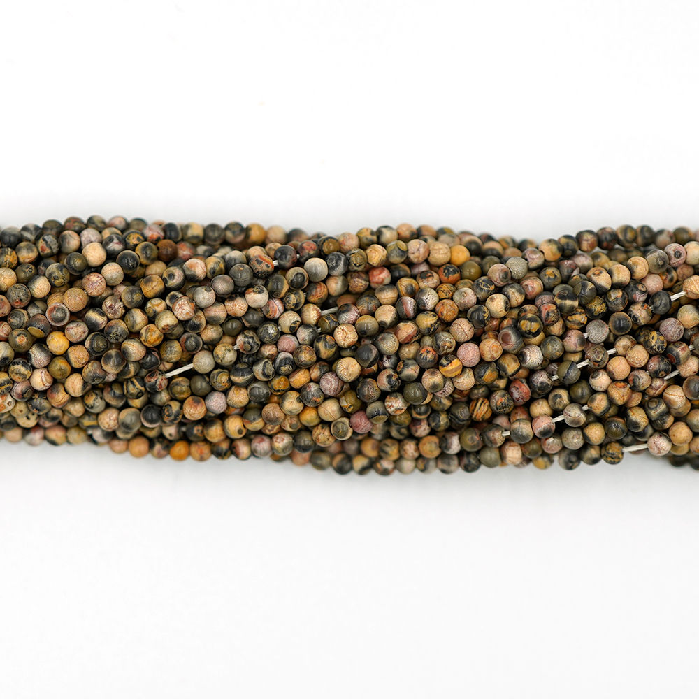 2mm/3mm/4mm Leopard jasper R 花豹圓珠