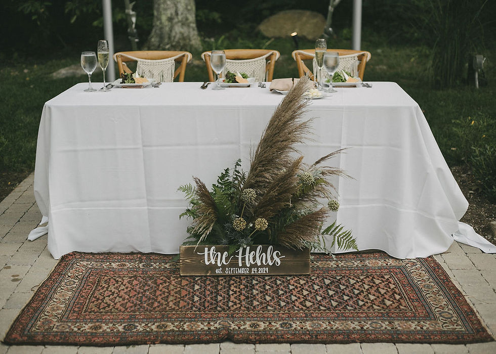 Sweetheart table flowers