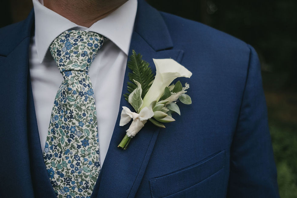 White Calla lily boutonniere