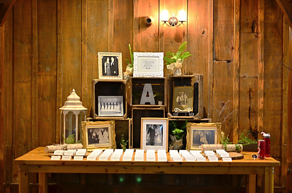 Blush Summer Wedding at The Barns | Card table