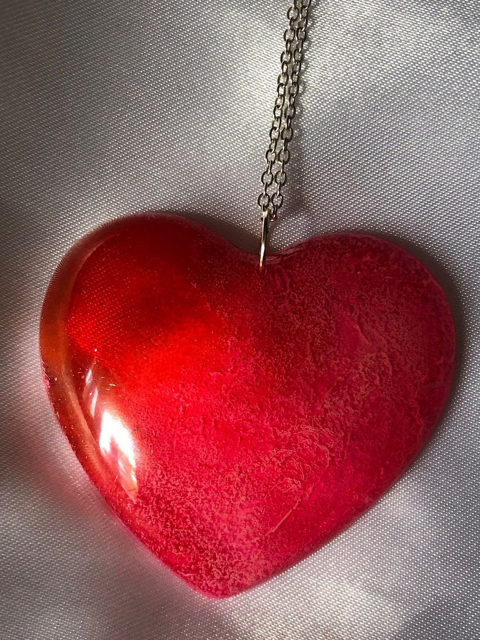 Miniature : Collana maxi cuore in resina