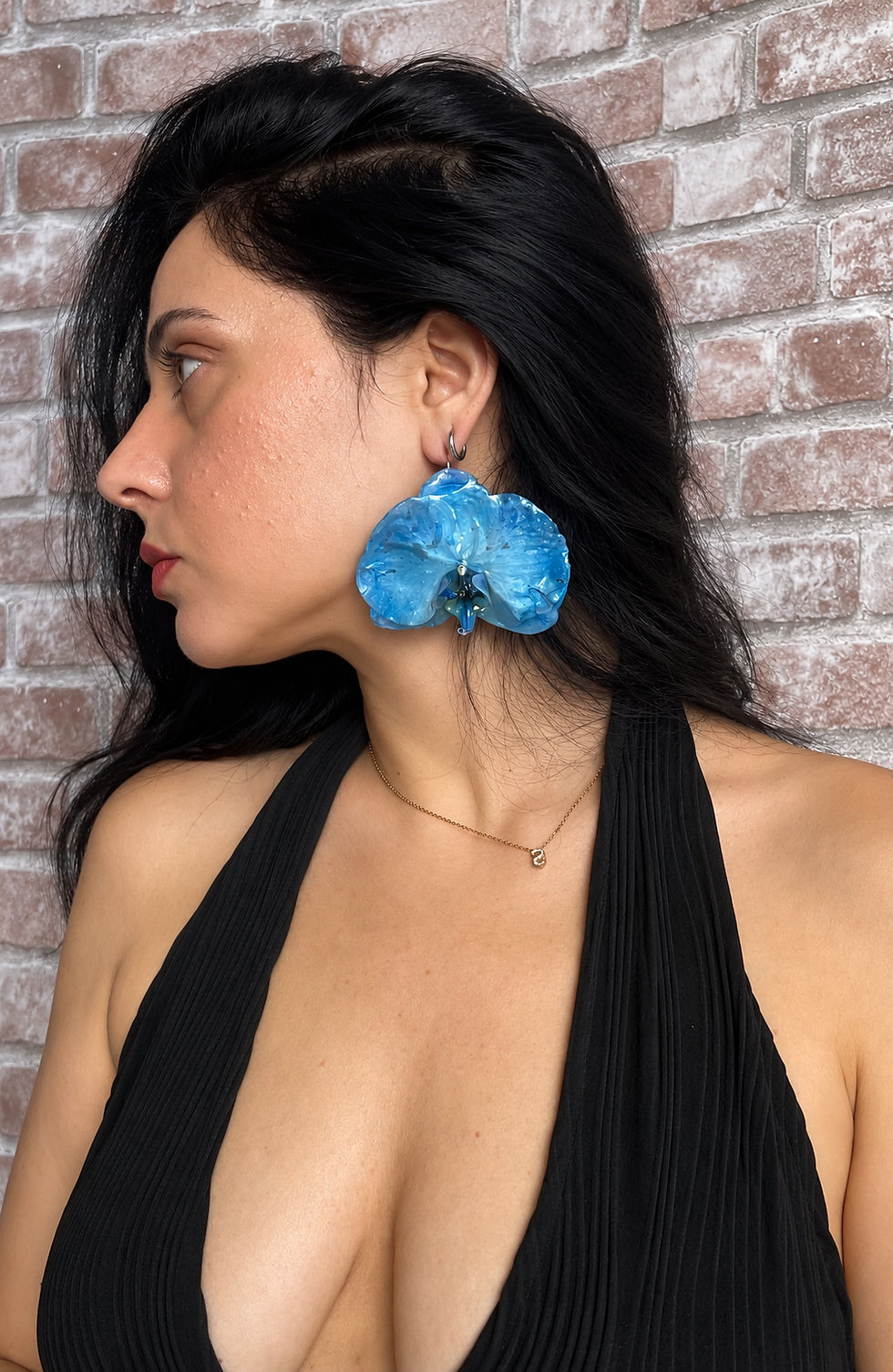 Thumbnail:  💙 Orecchini Orchidea Blu in Resina – Pezzo Unico Artigianale 💙