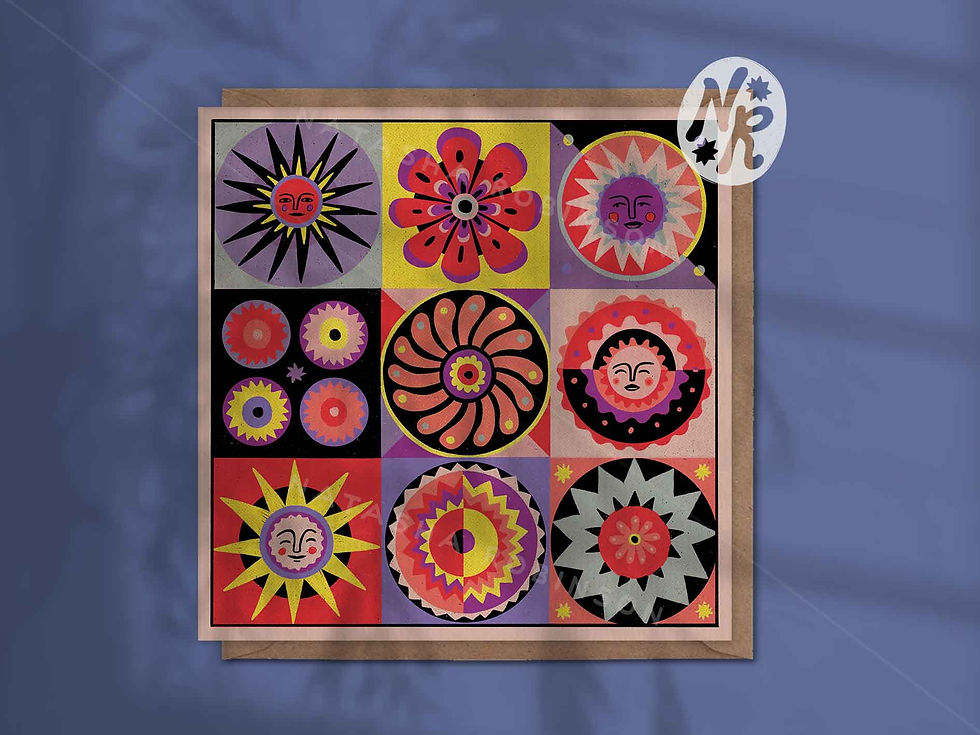 'Radiant' Blank Greetings Card