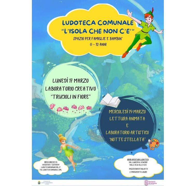 Ludoteca comunale "L'isola che non c'è" - Lettura animata e laboratorio artistico "Notte stellata"