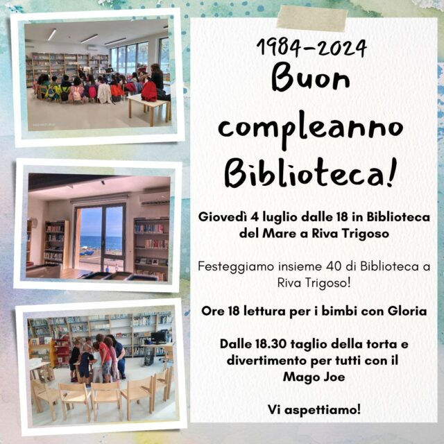 40 anni di biblioteca a Riva Trigoso
