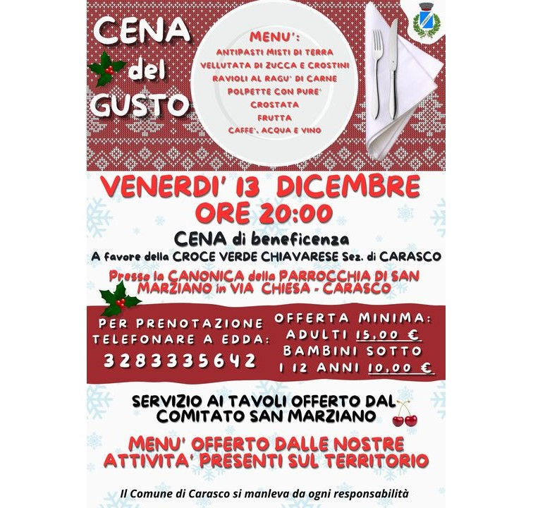 Cena del Gusto