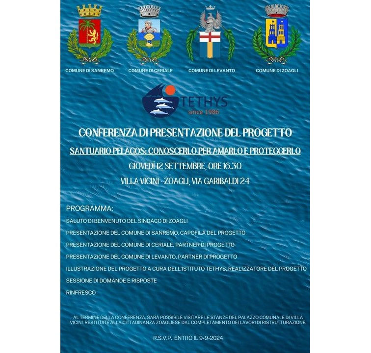 Conferenza di presentazione del progetto "Santuario Pelagos, conoscerlo per amarlo e proteggerlo"