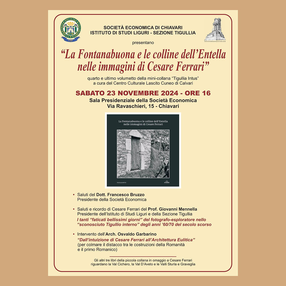 La Fontanabuona e le colline dell'Entella nelle immagini di Cesare Ferrari