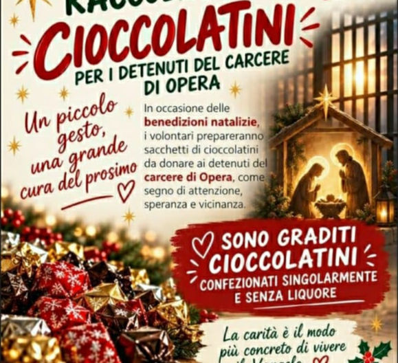 Cioccolatini per i detenuti di Opera 2026