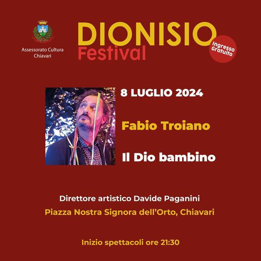 Dionisio Festival - Fabio Troiano con “il Dio bambino”