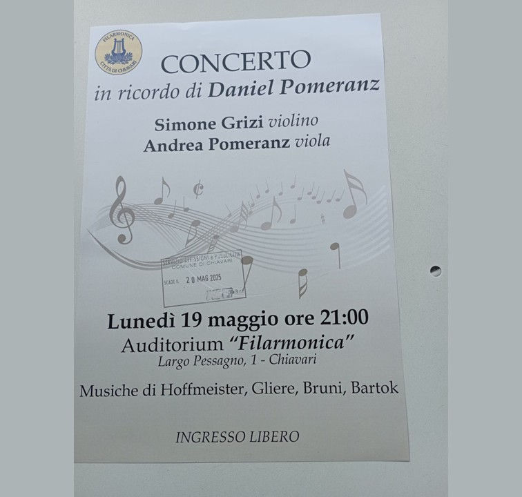 Concerto in ricordo di Daniel Pomeranz