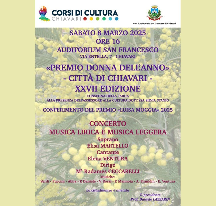 Premio Donna dell’anno Città di Chiavari