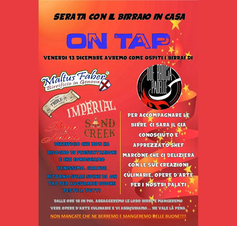 Serata con il birraio a casa On Tap
