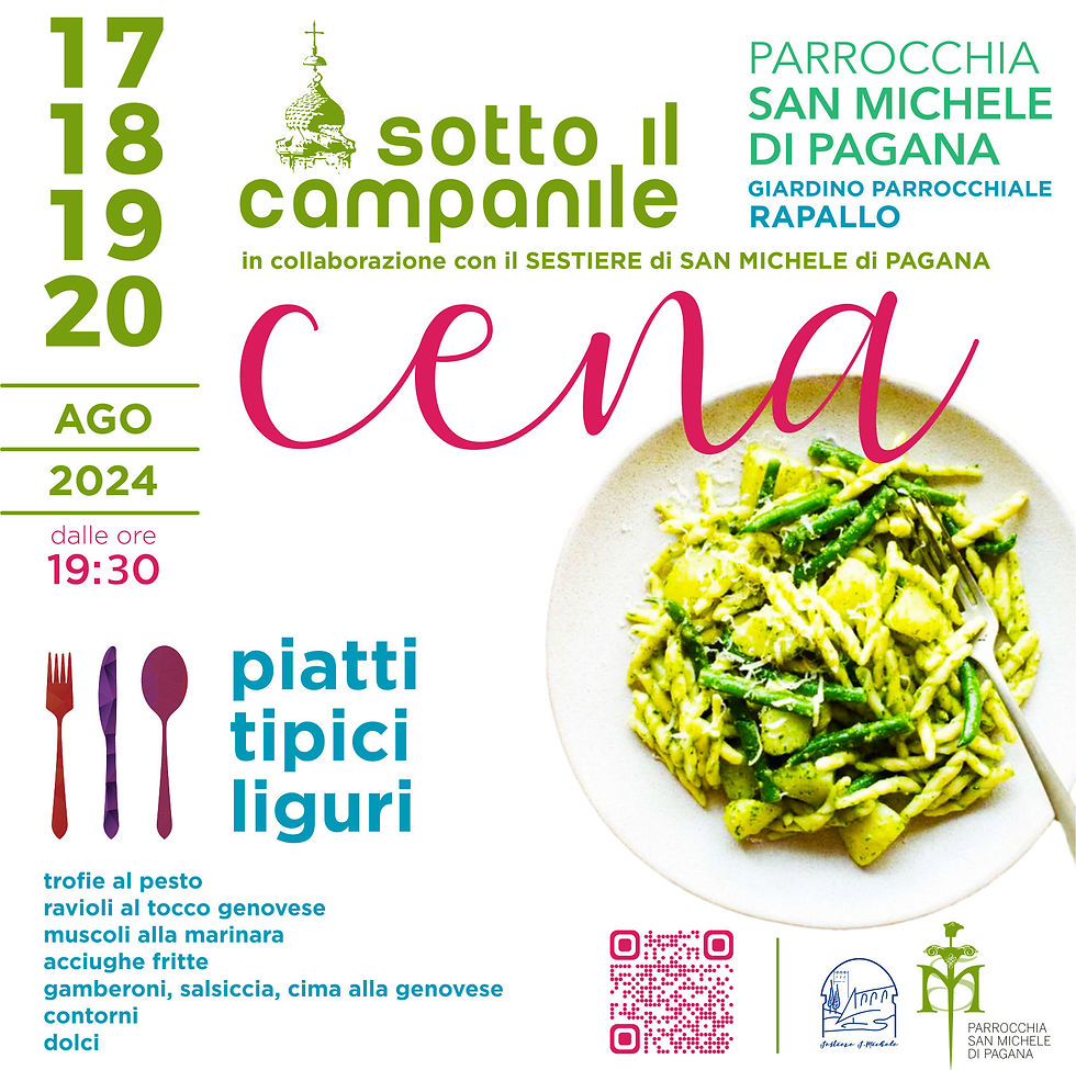 Sotto il campanile – Cena con piatti tipici liguri