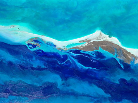 sea, seascape, blue, green, turquoise, flow, ocean, beach