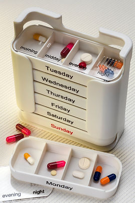 Prescription pill organization container