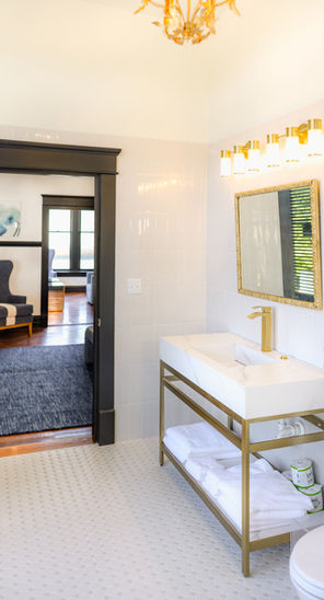 The swanky bathroom in The 118 Luxury Suite