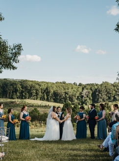 Outdoor Ceremony, The Berry Lawn - The Market at Grelen, Garden Venue of Virginia. Conservatory Wedding & Event Venue Outside of Charlottesville, Virginia.