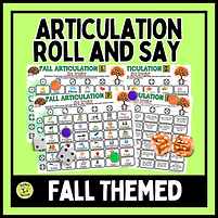 Ivybee Speech Free Articulation Fall themed Roll and Say
