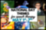 themed collage images with caption "National Day Themes for speech therapy May 1st - 7th"