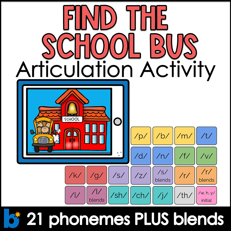 find the school bus articulation activity digital boom cards