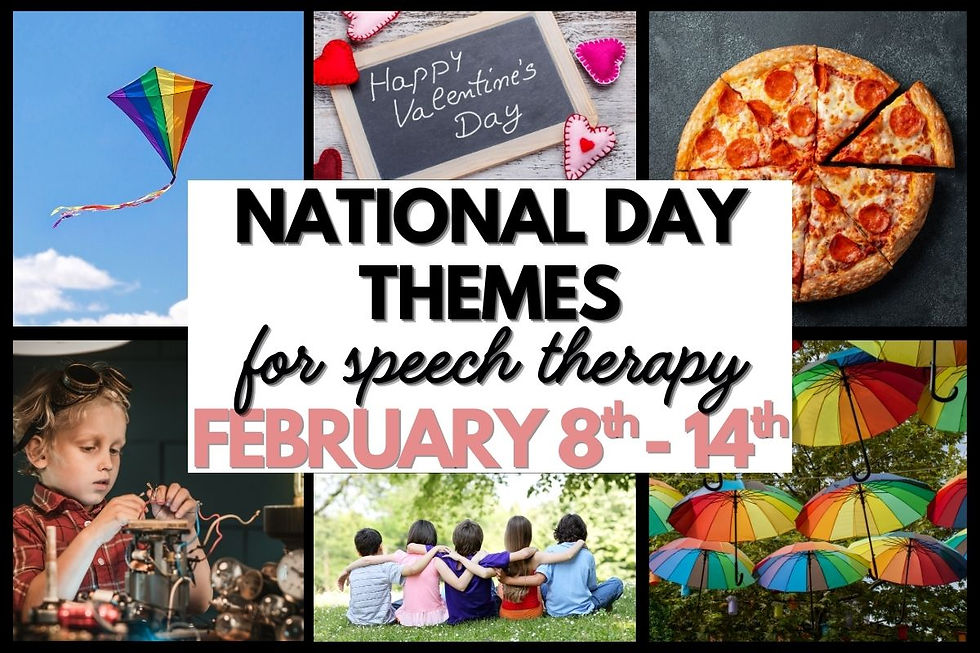 National Day Themes in February - Week 2: Creative Ideas for Speech & Language Therapy