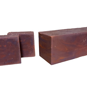 A Purple and Pink Soap Bar and Loaf