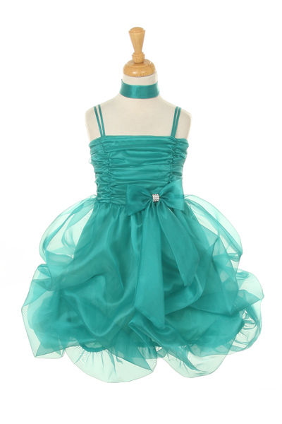 Vestido de Fiesta en Organza Aqua Princess Diaries