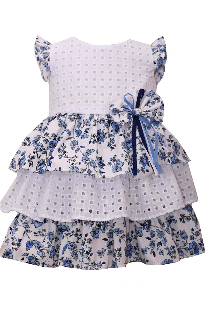 Vestido Estampado de Flores Azul Bonnie Jean