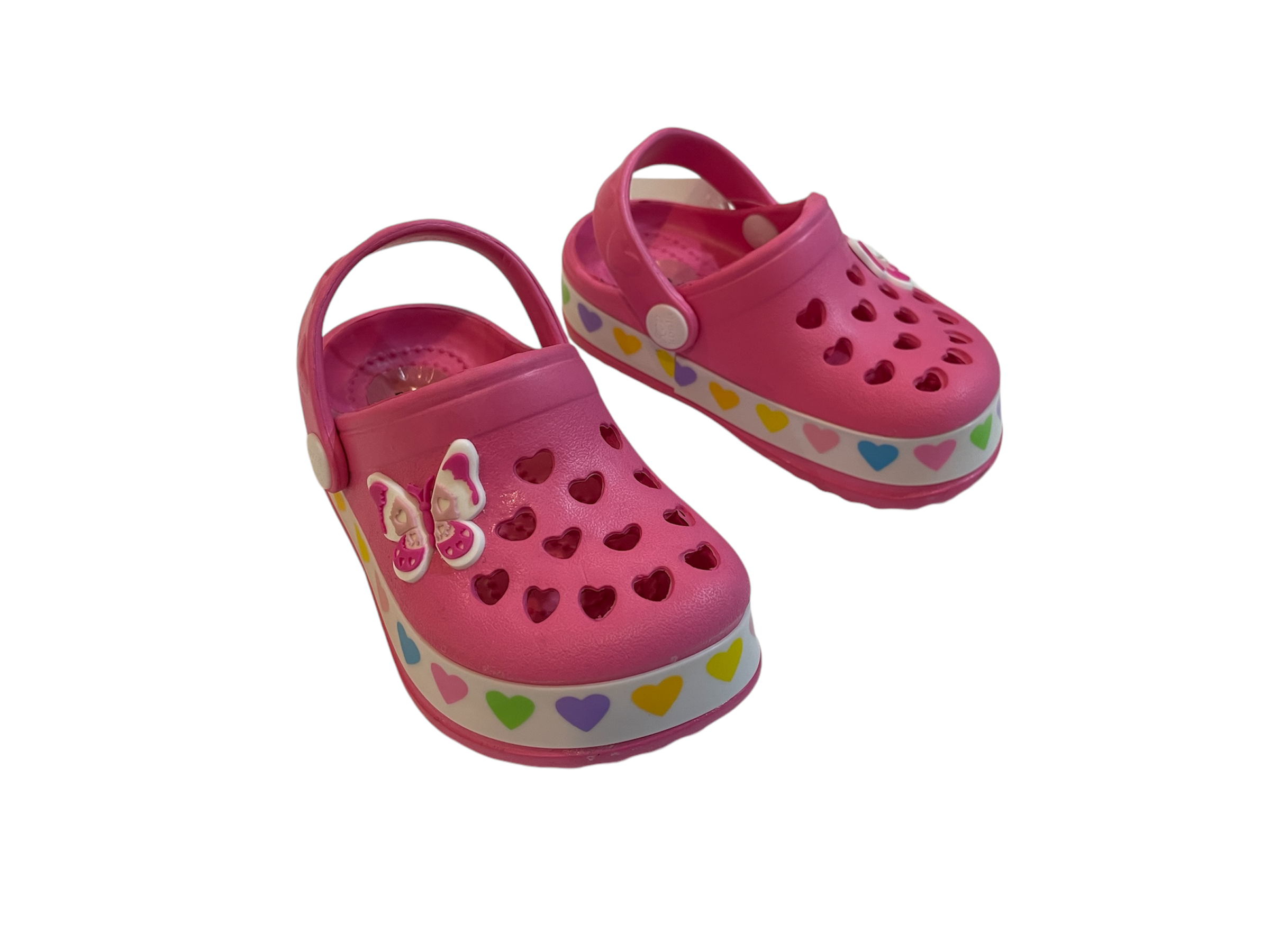 Pink Butterfly Crocs | size 4