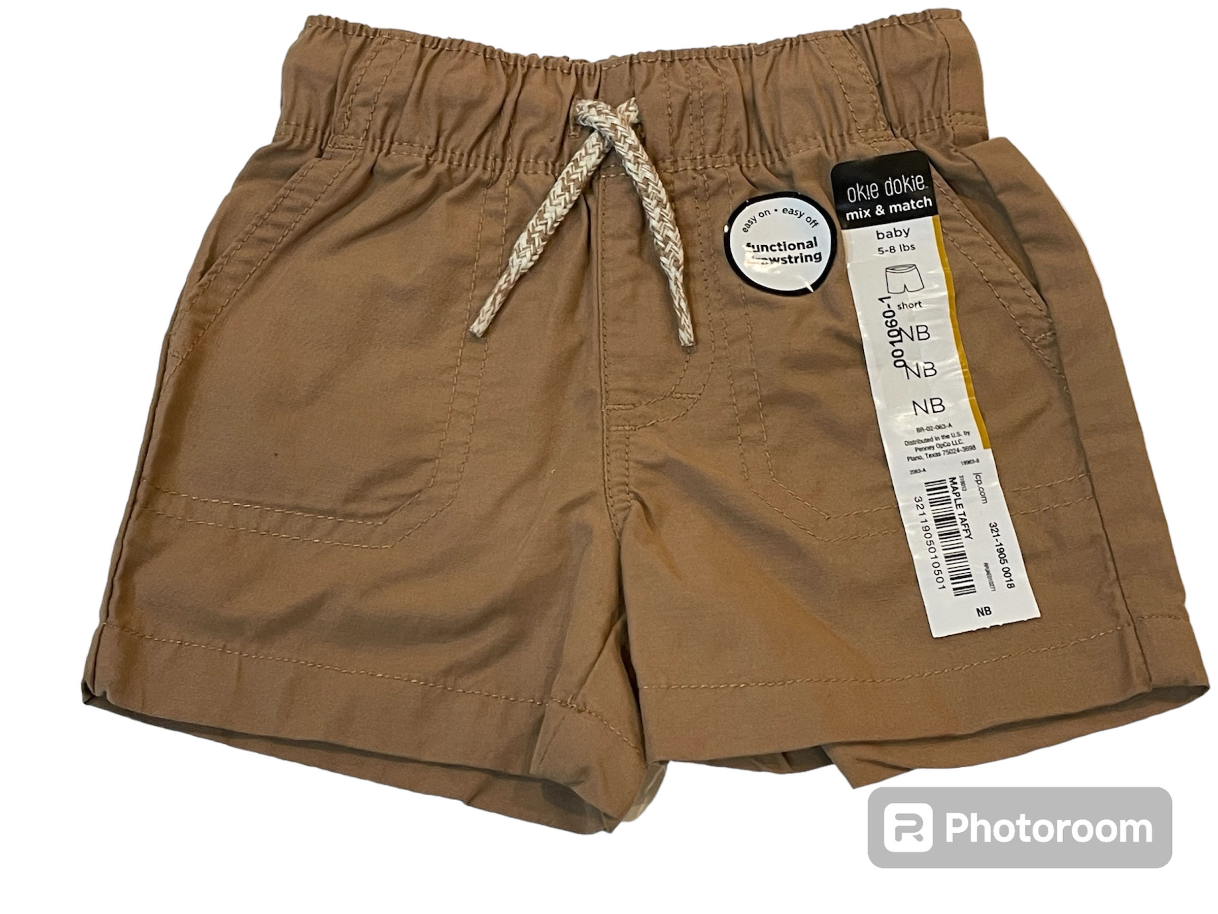 Beige Canvas Shorts