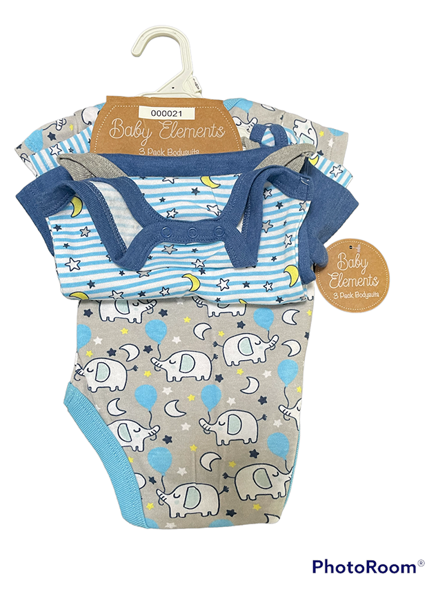 Thumbnail: Sleepy Elephants 3-Pack Body Suit