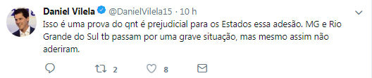 “Não acho que foi isso que os goianos escolheram para os próximos 4 anos.” Dispara Daniel Vilela sobre o início do governo Gaiado