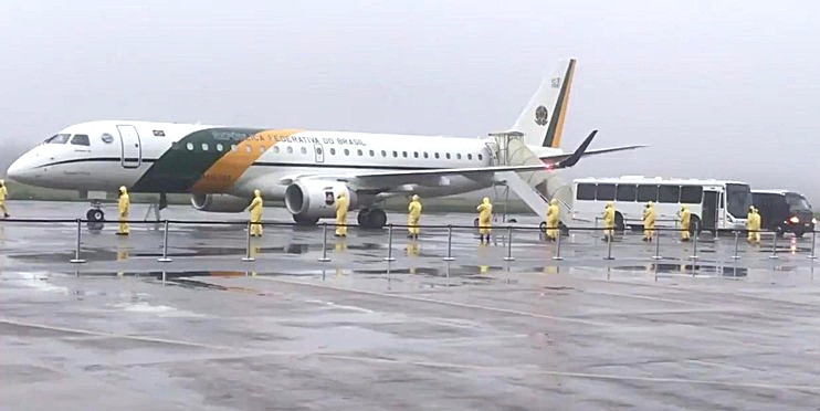 Brasileiros repatriados da China já estão em quarentena na base aérea de Anápolis, a 107Km de Valparaíso