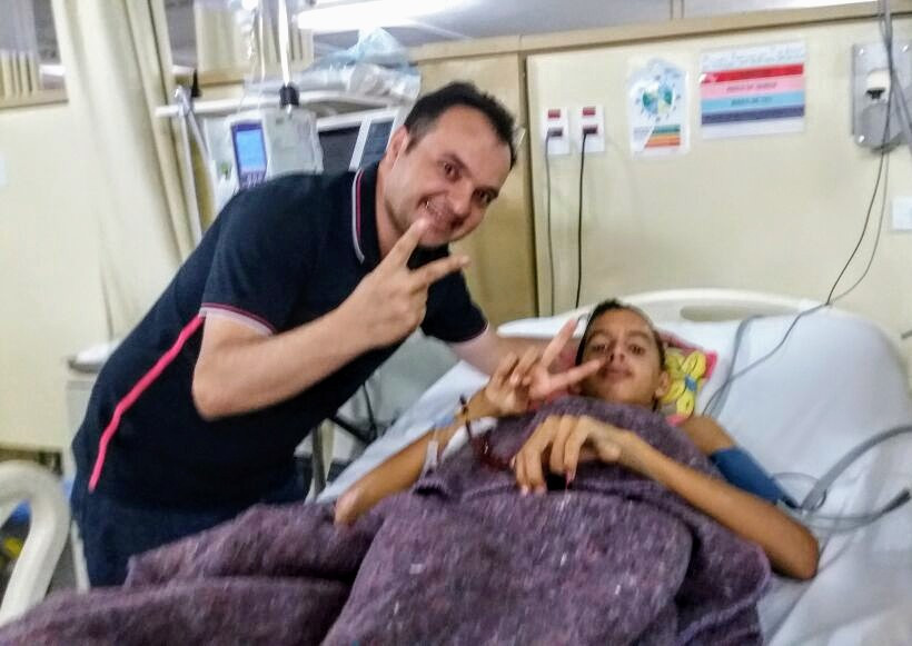 Valparaíso - Estudante acidentado em ônibus escolar se recupera bem