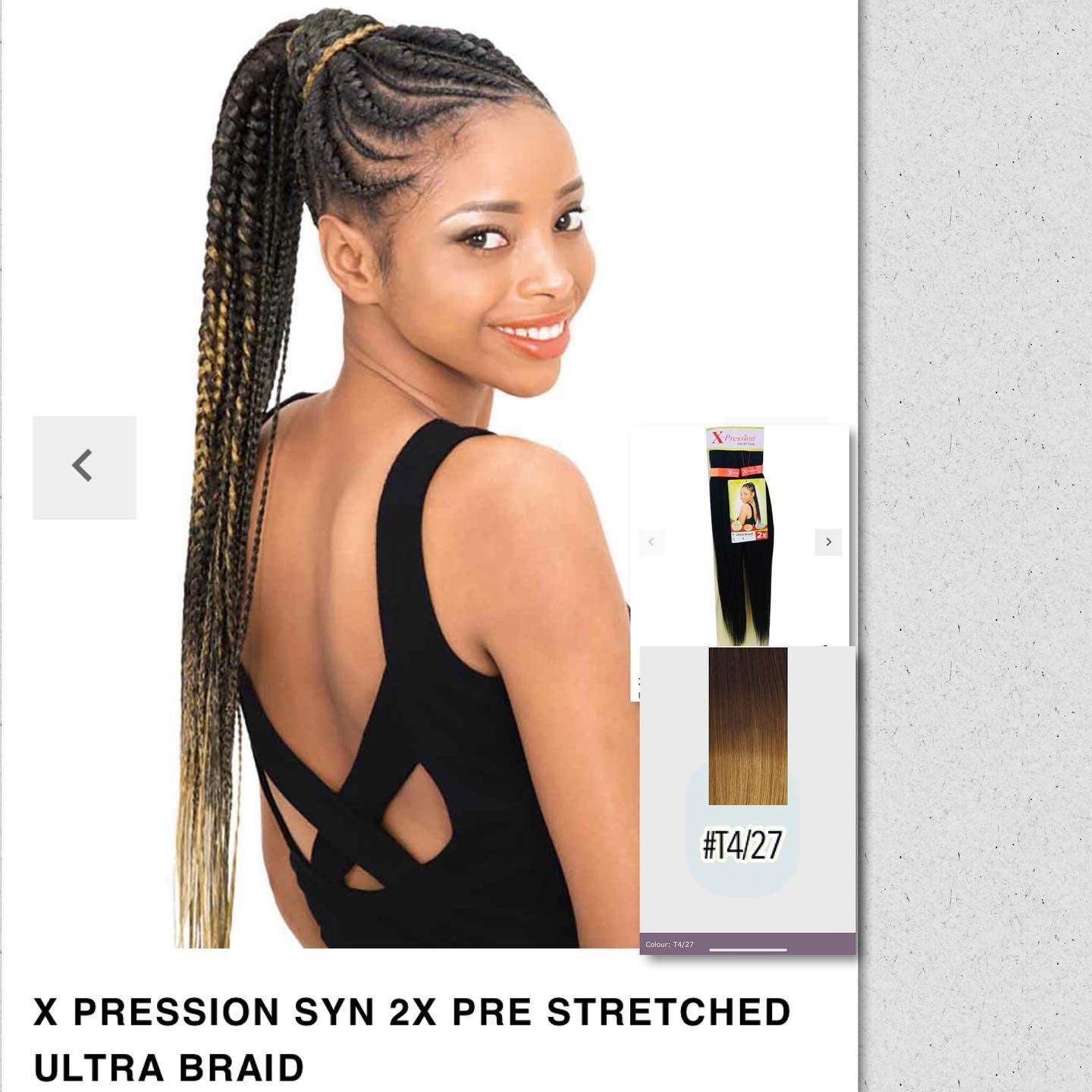 X-Pression Utra Braid Pre Streched  #4