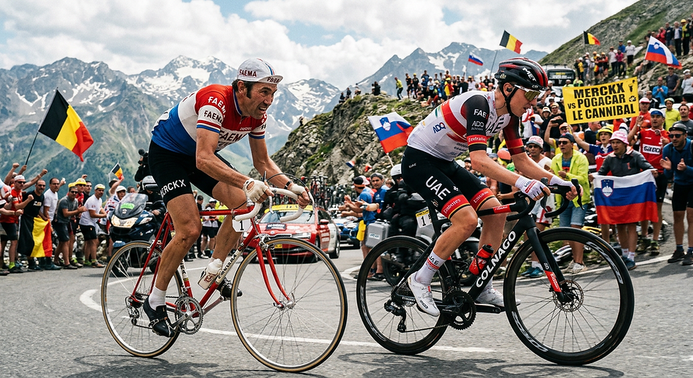Eddy Merckx and Tadej Pogacar unpacking the big climbs