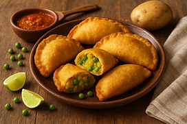 Empanadas de arveja y papa criolla