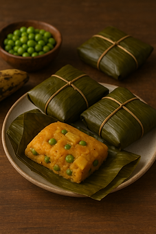 Tamalitos de arveja y plátano