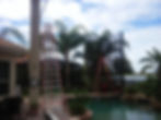 Pool screen enclosure before and after in Brevard County FL