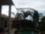 Pool screen enclosure before and after in Brevard County FL