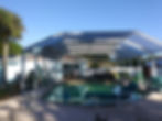 Pool screen enclosure before and after in Brevard County FL