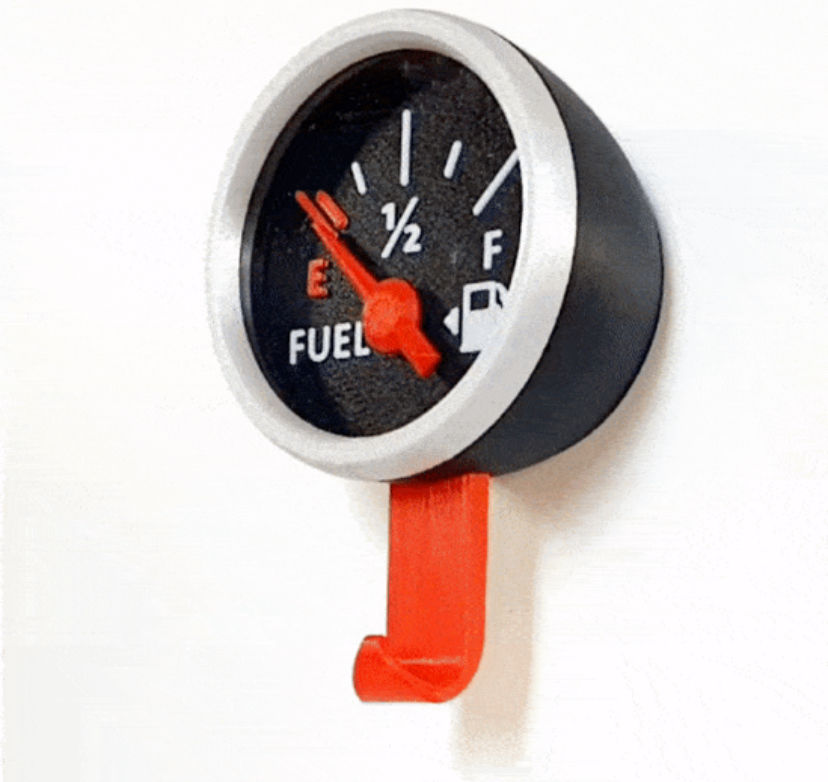 a key holder that is a fuel gauge